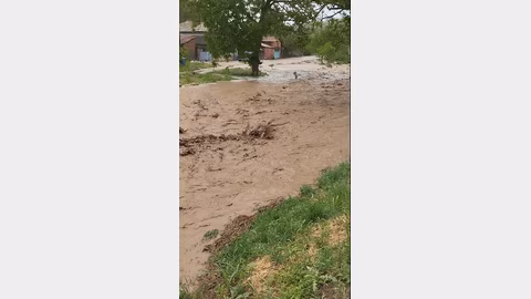 Тежко наводнение в село Мечка затрудни електроснабдяването тази вечер