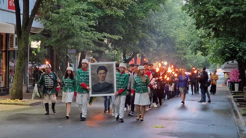 Факелно шествие в Шумен по повод 149-ата годишнина от смъртта на Панайот Волов