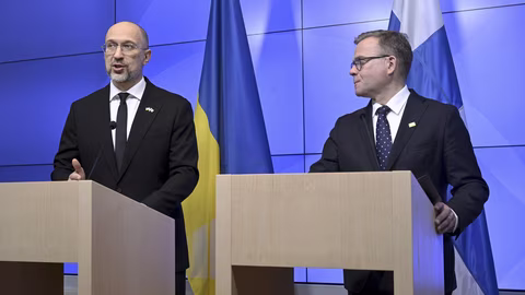 Украинският премиер Денис Шмигал прие финландския си колега Петери Орпо в Киев