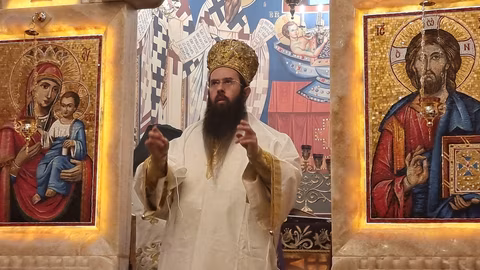 Сливенският митрополит Арсений води литургия в манастира край Кабиле