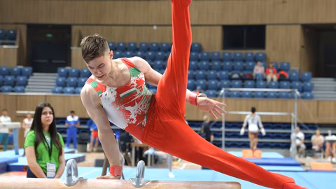Давид Иванов се представя на Световната купа по спортна гимнастика в Котбус
